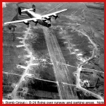 [Photo] An aerial view of the 460th BG camp and runways.