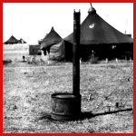 [Photo] A tent-stove ready to go into a 461st Bomb Group member's tent.