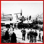 [Photo] One of the 456th Bombardment Group's aircraft crashes on landing.