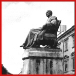 [Photo] Bishop János Szily Statue (First Bishop of Szombathely) in front of his Cathedral.