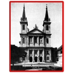 [Photo] Pre-World War 2 photo of the exterior of the Szombathely Cathedral in Hungary.