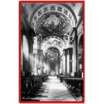 [Photo] Pre-World War 2 picture postcard of the interior of the Szombathely Cathedral in Hungary.