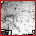 [Photo] 461st Bomb Group briefing map and targets.